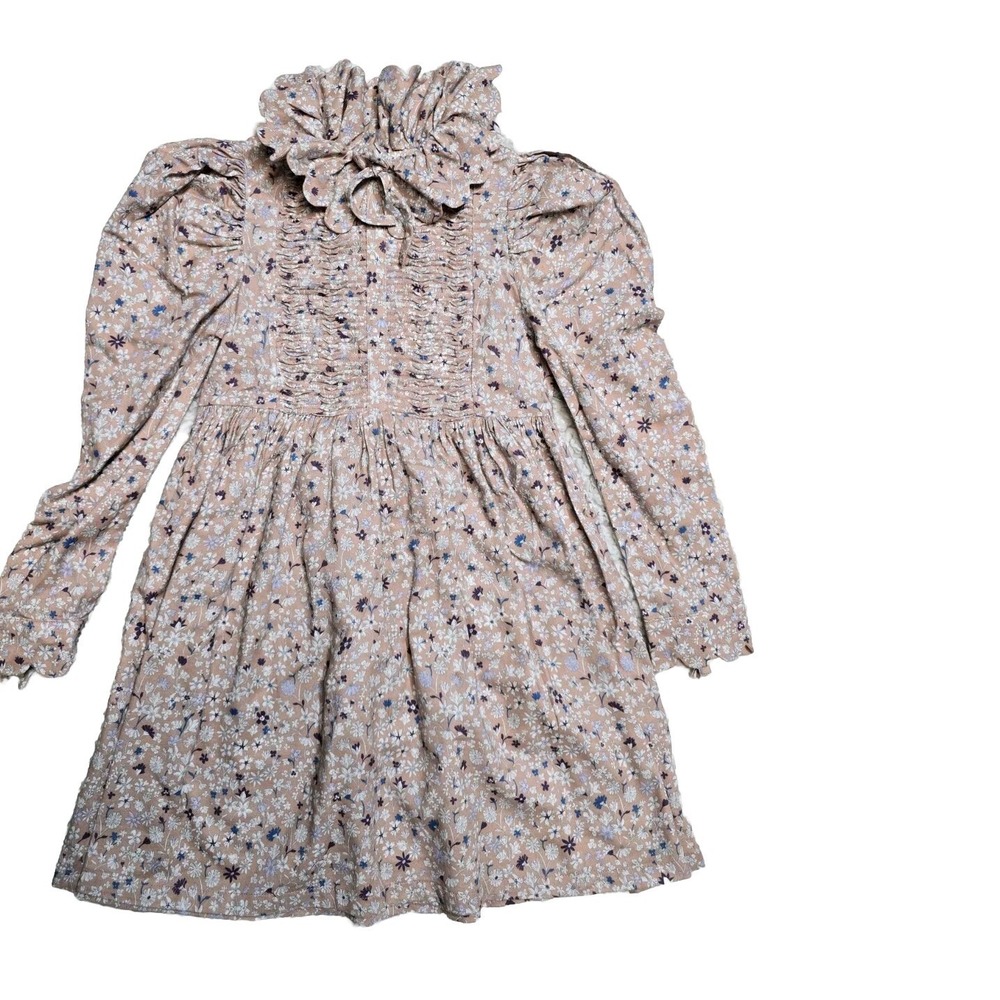 Mothercare Gingersnaps Scalloped Collar Dress 12 Years Floral Long Sleeves